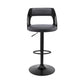 25" Gray And Black Iron Swivel Adjustable Height Bar Chair