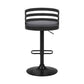 25" Gray And Black Iron Swivel Adjustable Height Bar Chair