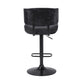 25" Black Iron Swivel Adjustable Height Bar Chair