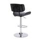 25" Gray And Silver Iron Swivel Adjustable Height Bar Chair