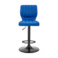 25" Blue And Black Iron Swivel Adjustable Height Bar Chair