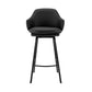 30" Black Iron Swivel Low Back Bar Height Bar Chair