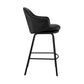 30" Black Iron Swivel Low Back Bar Height Bar Chair