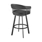 25" Iron Swivel Low Back Counter Height Bar Chair