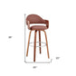 26" Brown Swivel Low Back Counter Height Bar Chair