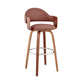 30" Brown Swivel Low Back Bar Height Bar Chair