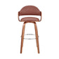 30" Brown Swivel Low Back Bar Height Bar Chair