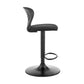 23" Black Iron Swivel Low Back Adjustable Height Bar Chair