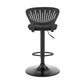 23" Black Iron Swivel Low Back Adjustable Height Bar Chair