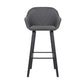 30" Gray And Black Iron Bar Height Bar Chair