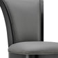 26" Gray And Black Faux Leather And Iron Swivel Counter Height Bar Chair