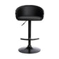 24" Black Faux Leather And Iron Swivel Low Back Adjustable Height Bar Chair