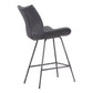 26" Gray Iron Counter Height Bar Chair