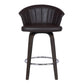 30" Dark Brown Iron Swivel Low Back Bar Height Bar Chair