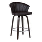 30" Dark Brown Iron Swivel Low Back Bar Height Bar Chair