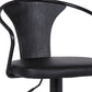 24" Black Iron Swivel Low Back Adjustable Height Bar Chair