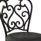 30" Espresso Iron Swivel Bar Height Bar Chair