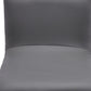 21" Gray And Silver Iron Swivel Backless Adjustable Height Bar Chair