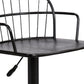 23" Black Iron Low Back Adjustable Height Bar Chair