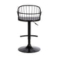 23" Black Iron Low Back Adjustable Height Bar Chair