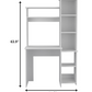 Modern White  Office Desk with Storage Cabinet