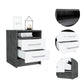 Sophisticated and Stylish Smokey Oak and White Nightstand