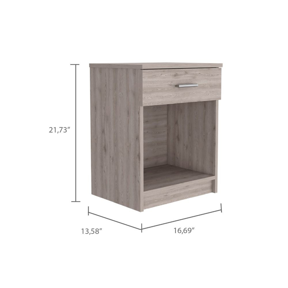 Sophisticated and Stylish Light Grey Eco Nightstand