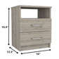 Modern and Stylish Light Grey Particle Bedroom Nightstand