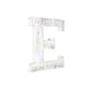 16" Distressed White Wash Wooden Initial Letter E Sculpture