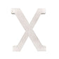 16" Distressed White Wash Wooden Initial Letter X Sculpture