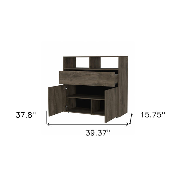 39 Dark Brown Manufactured Wood Drawer Combo Dresser