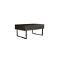39" Onyx And Carbon Rectangular Lift Top Coffee Table With Drawer
