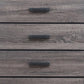 31" Grey Solid Wood Five Drawer Chest