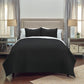 Black Queen 100% Cotton 300 Thread Count Machine Washable Down Alternative Comforter