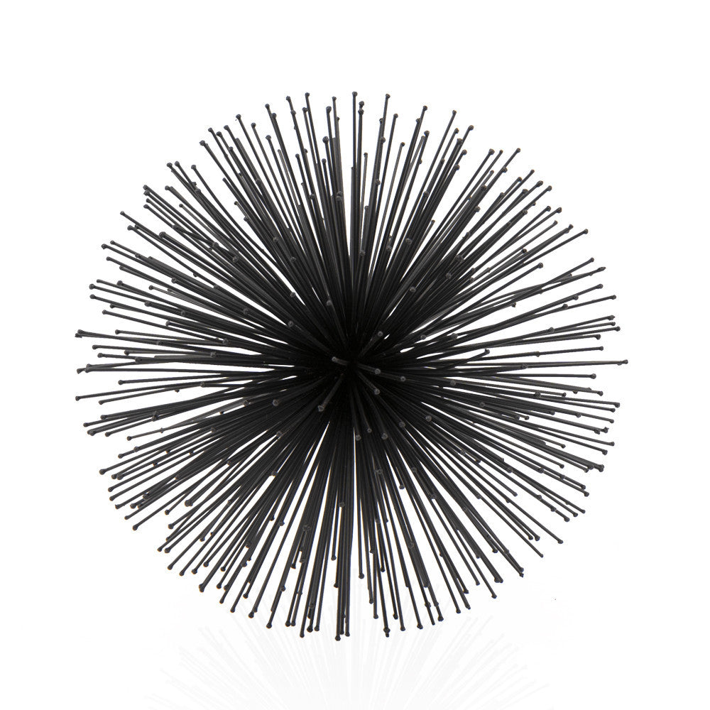 10" Black Metal Spiky Sphere