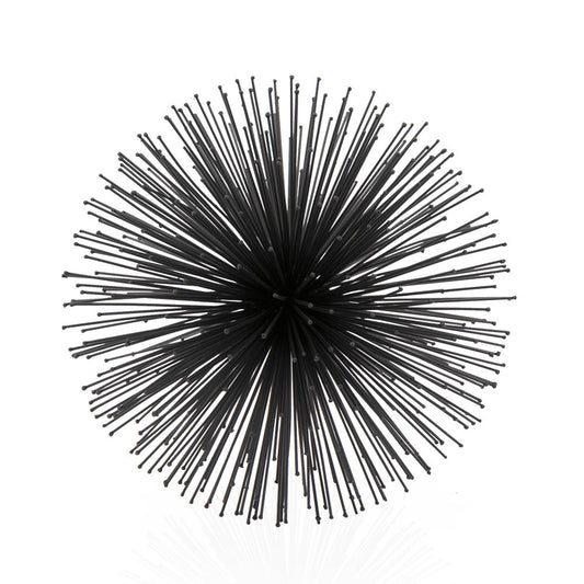 10" Black Metal Spiky Sphere