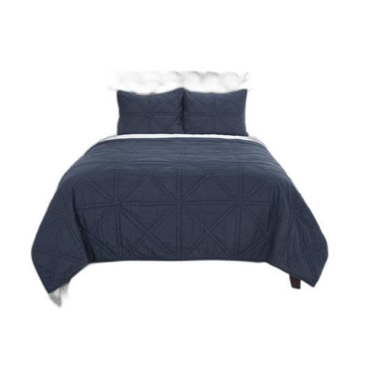 Indigo Twin Extra Long 100% Cotton 300 Thread Count Machine Washable Down Alternative Comforter