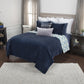 Indigo Queen 100% Cotton 300 Thread Count Dry Clean Only Down Alternative Comforter