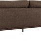 Modern 78" Brown Loveseat With Removable Cushions