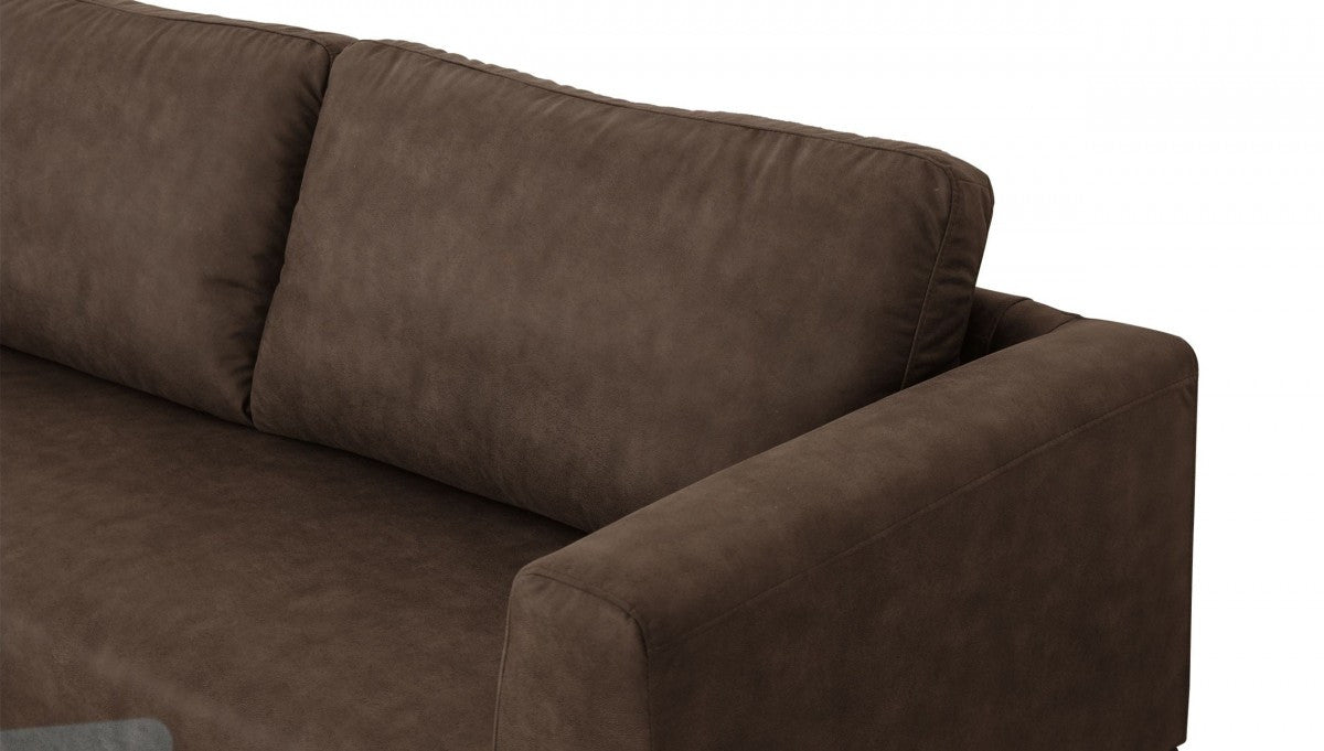 Modern 78" Brown Loveseat With Removable Cushions