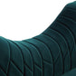 83" Green Velvet Curved Sofa With Silver Legs