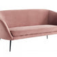 75" Coral Sofa With Black Legs