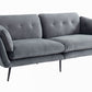 84" Dark Gray Sofa With Black Legs