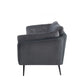 84" Dark Gray Sofa With Black Legs