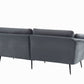 84" Dark Gray Sofa With Black Legs