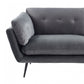 84" Dark Gray Sofa With Black Legs