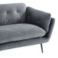 84" Dark Gray Sofa With Black Legs