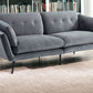 84" Dark Gray Sofa With Black Legs