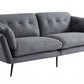 84" Gray Sofa With Black Legs