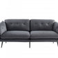 84" Gray Sofa With Black Legs